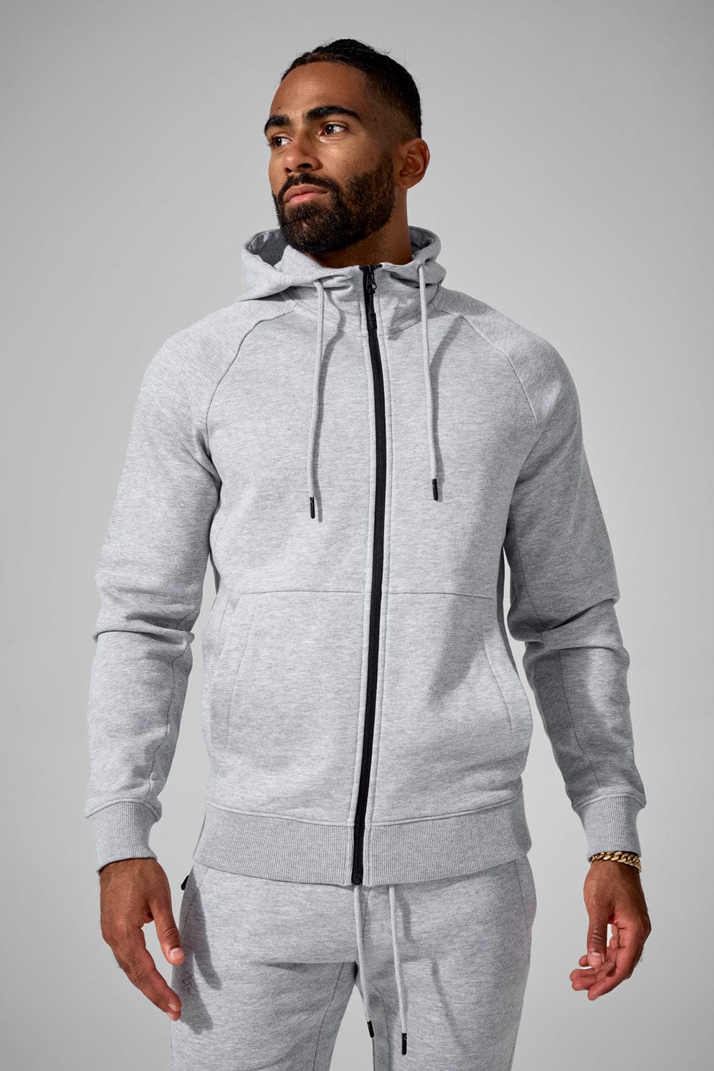 Jordan Craig Uptown Zip Up Hoodie Heather Grey / S