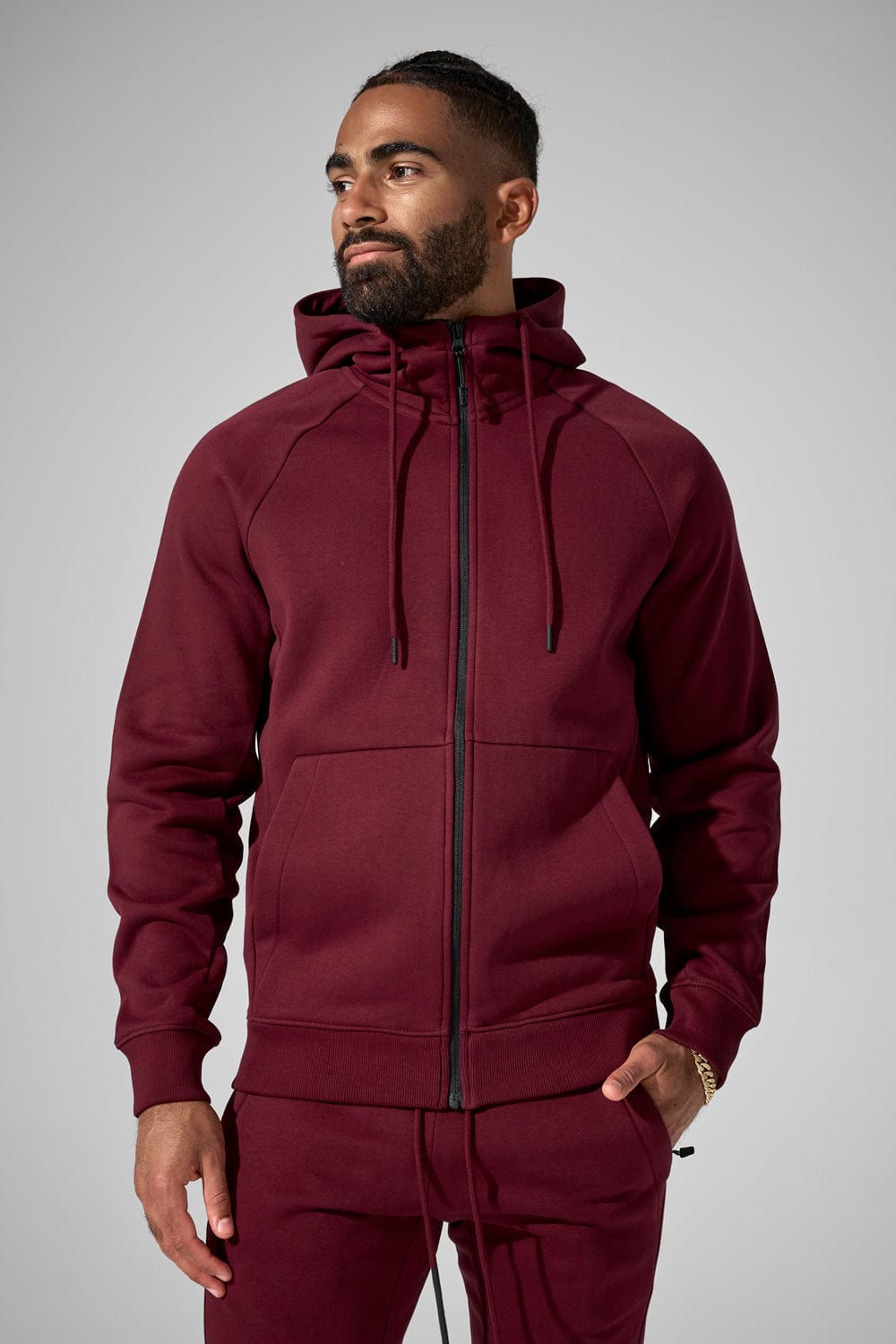 Jordan Craig Uptown Zip Up Hoodie Wine / S