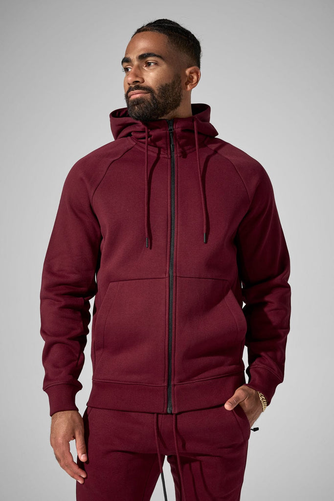 Jordan Craig Uptown Zip Up Hoodie Wine / S
