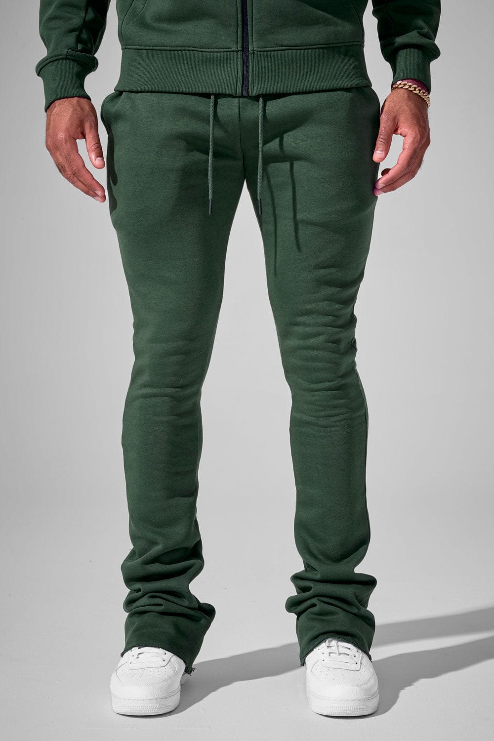 Jordan Craig ‍Uptown Stacked Sweatpants (Fleece Sale) (100% off) Deep Olive / S