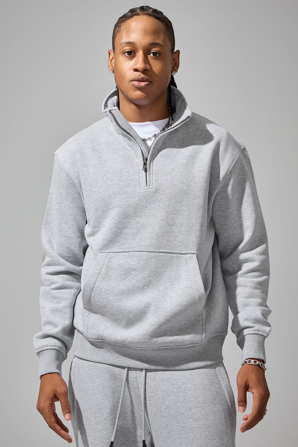 Jordan Craig Uptown 1/4 Zip Sweatshirt Heather Grey / S