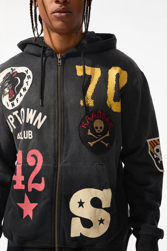 Jordan Craig Battalion Zip Up Hoodie (Black Shadow)