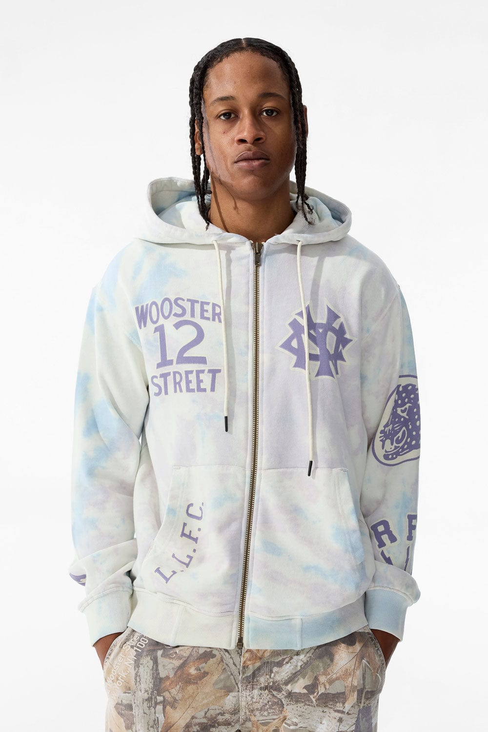 Jordan Craig Wooster Zip Up Hoodie (Cream) S / Cream