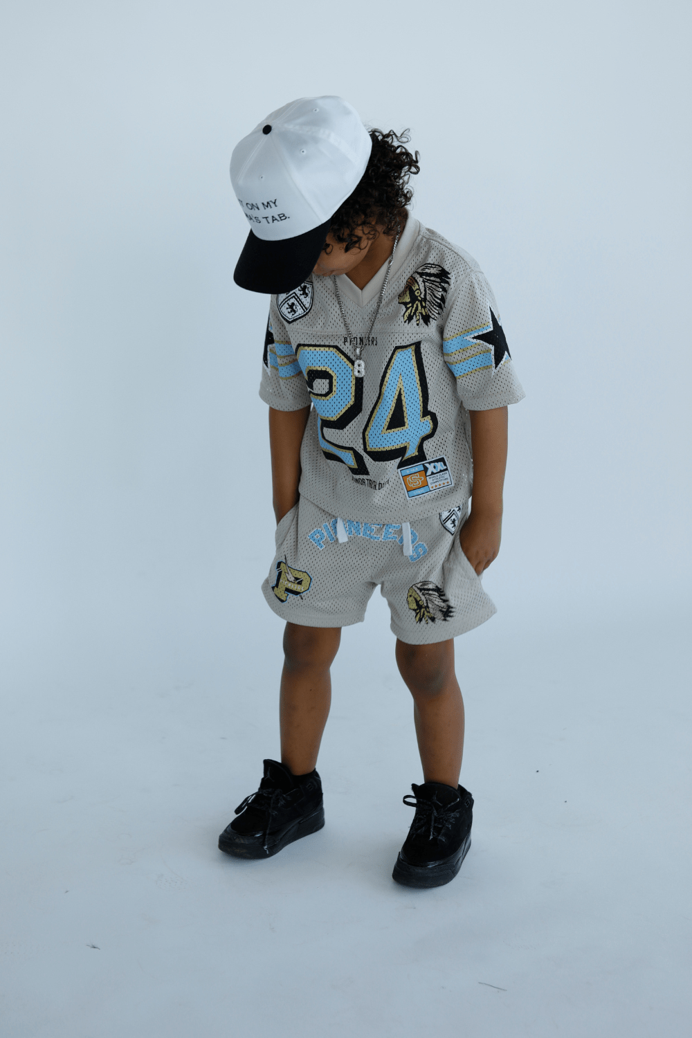 JC Kids Kids Pioneer Mesh Shorts (Cream)