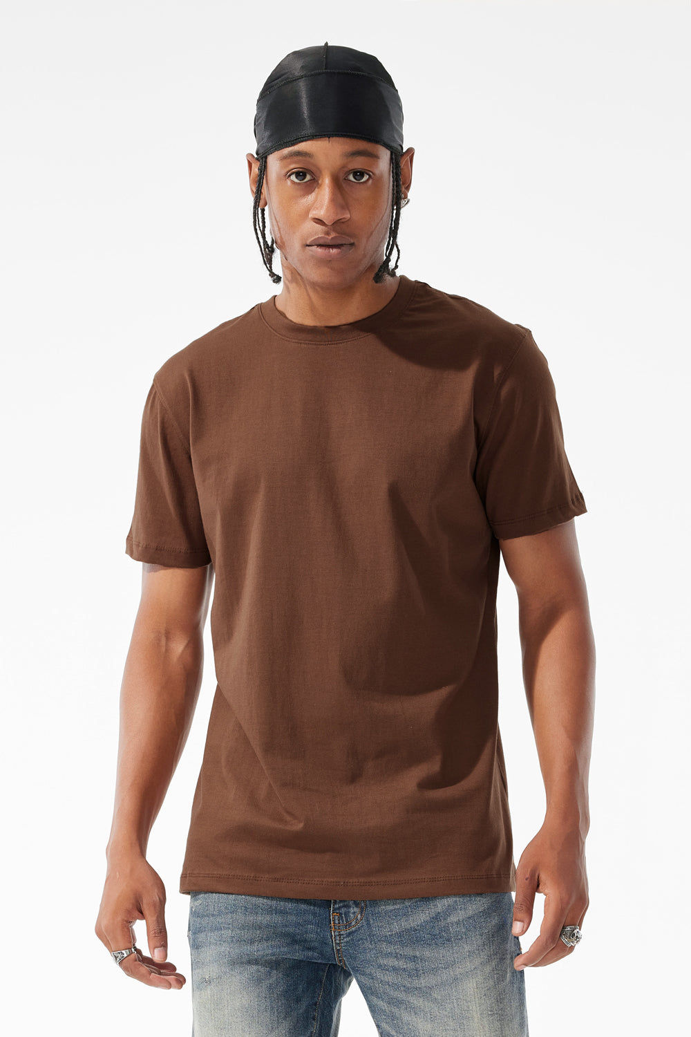 Premium Crewneck T-Shirt (Brown)