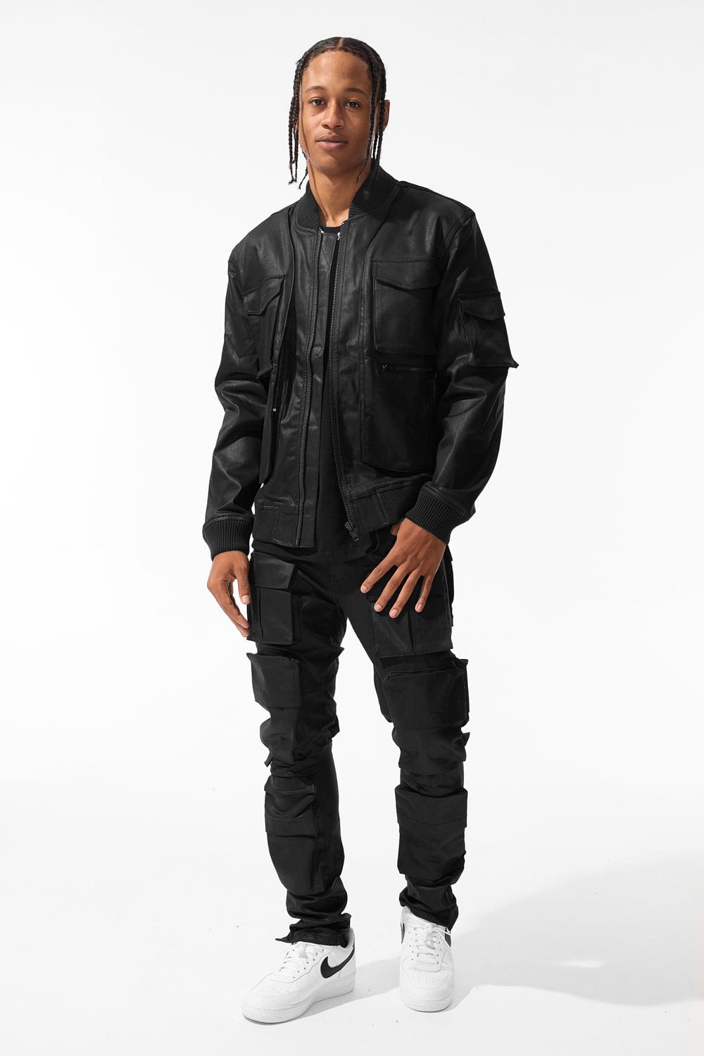 Jordan Craig Midnight Mercenary Bomber Jacket (Jet Black)