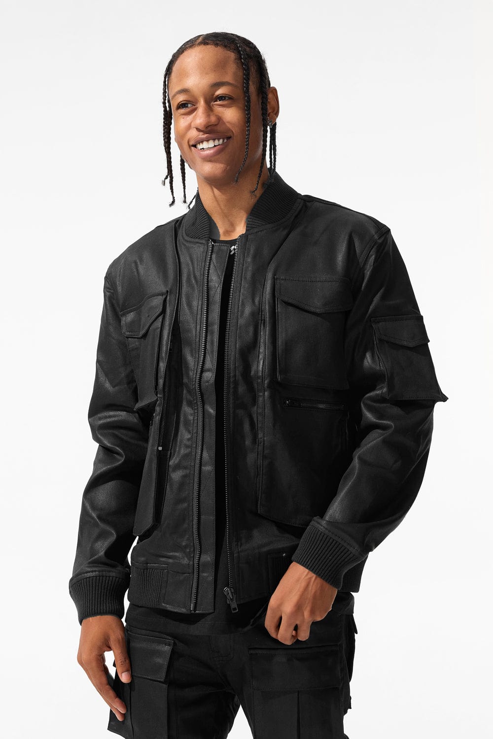 Jordan Craig Midnight Mercenary Bomber Jacket (Jet Black) S / Jet Black