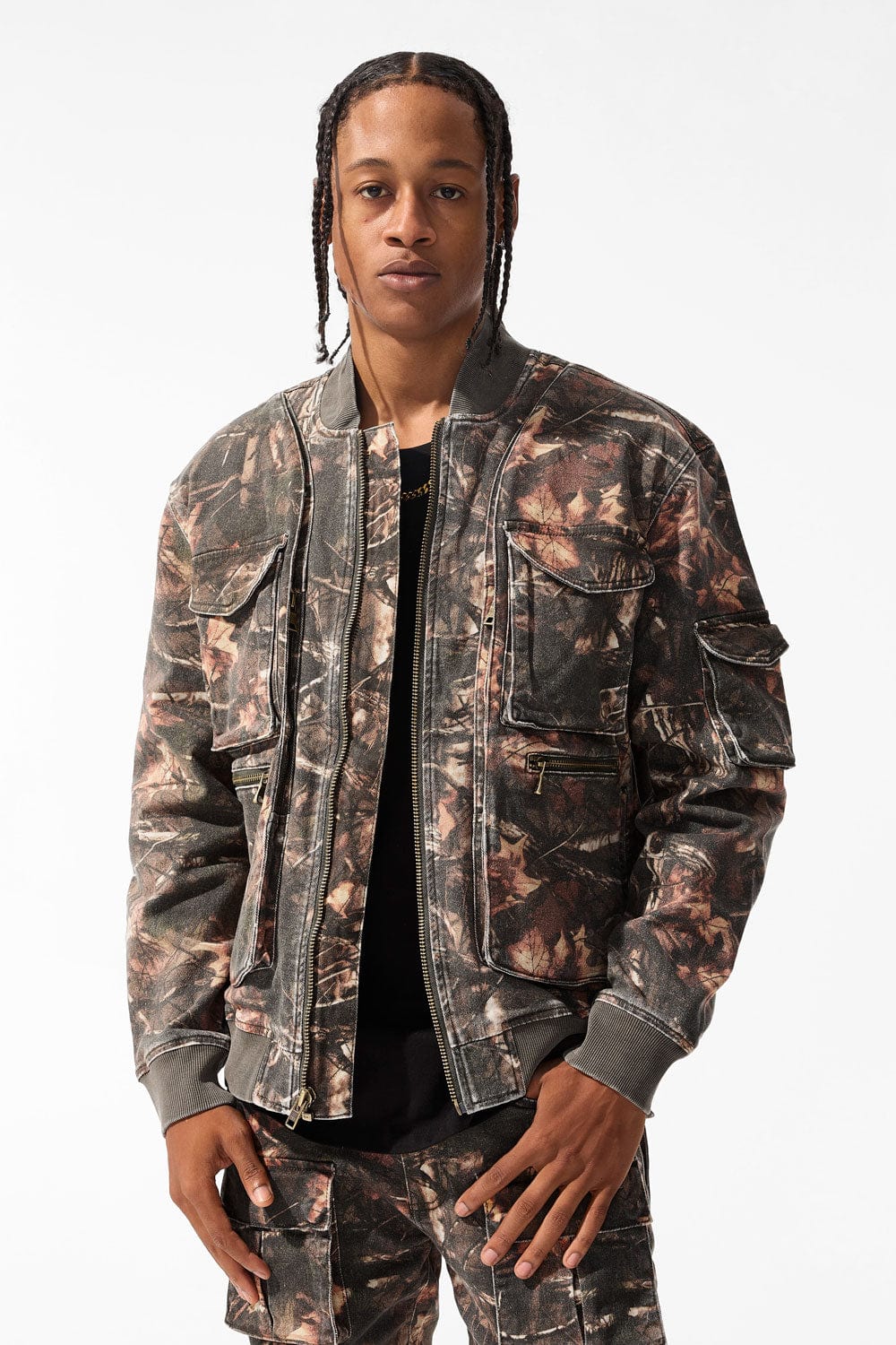 Jordan Craig Camo Mercenary Bomber Jacket (Timber Shade) S / Timber Shade