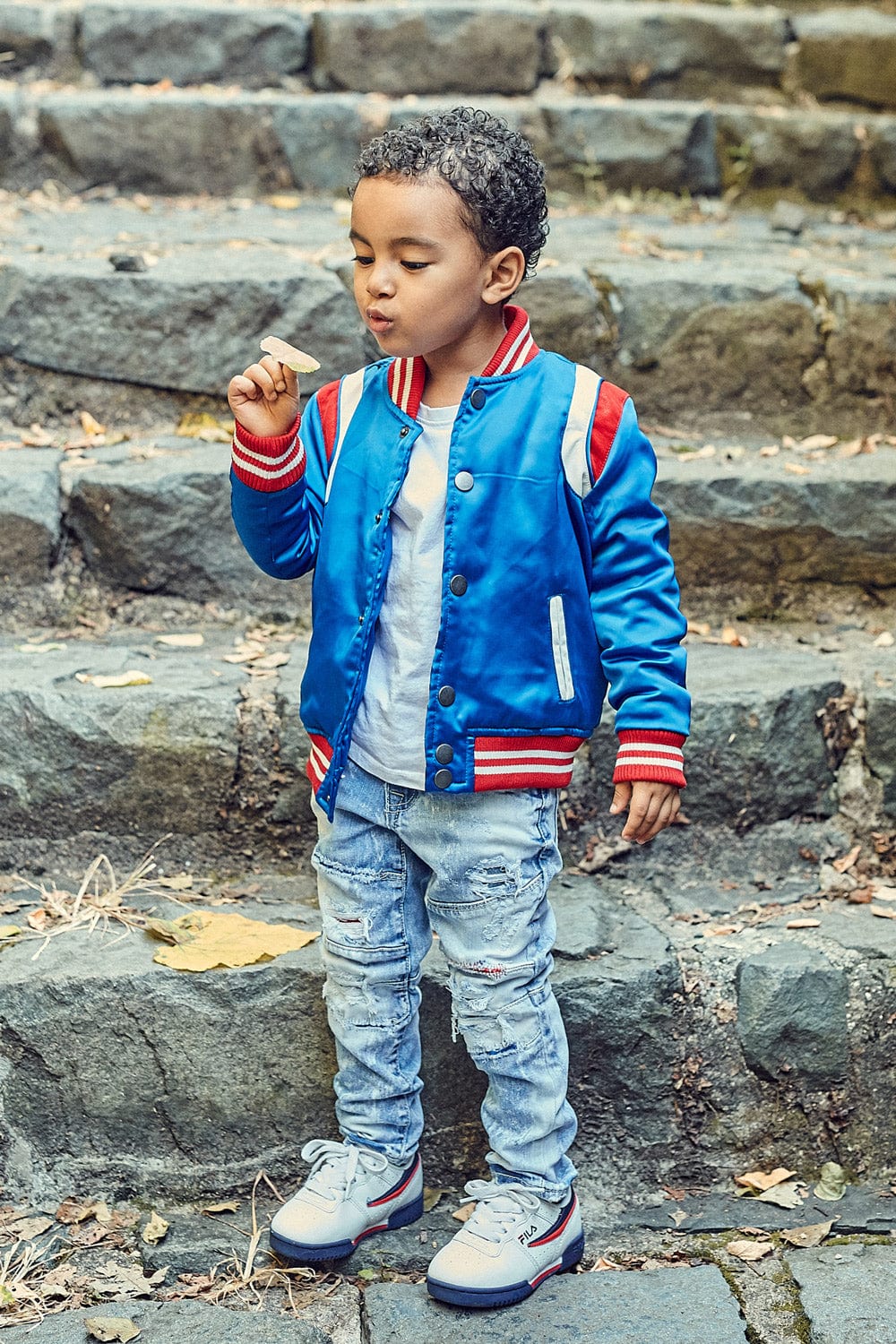 JC Kids Kids Geneva Satin Varsity Jacket Sample - Size 6 (Anniversary Auction)