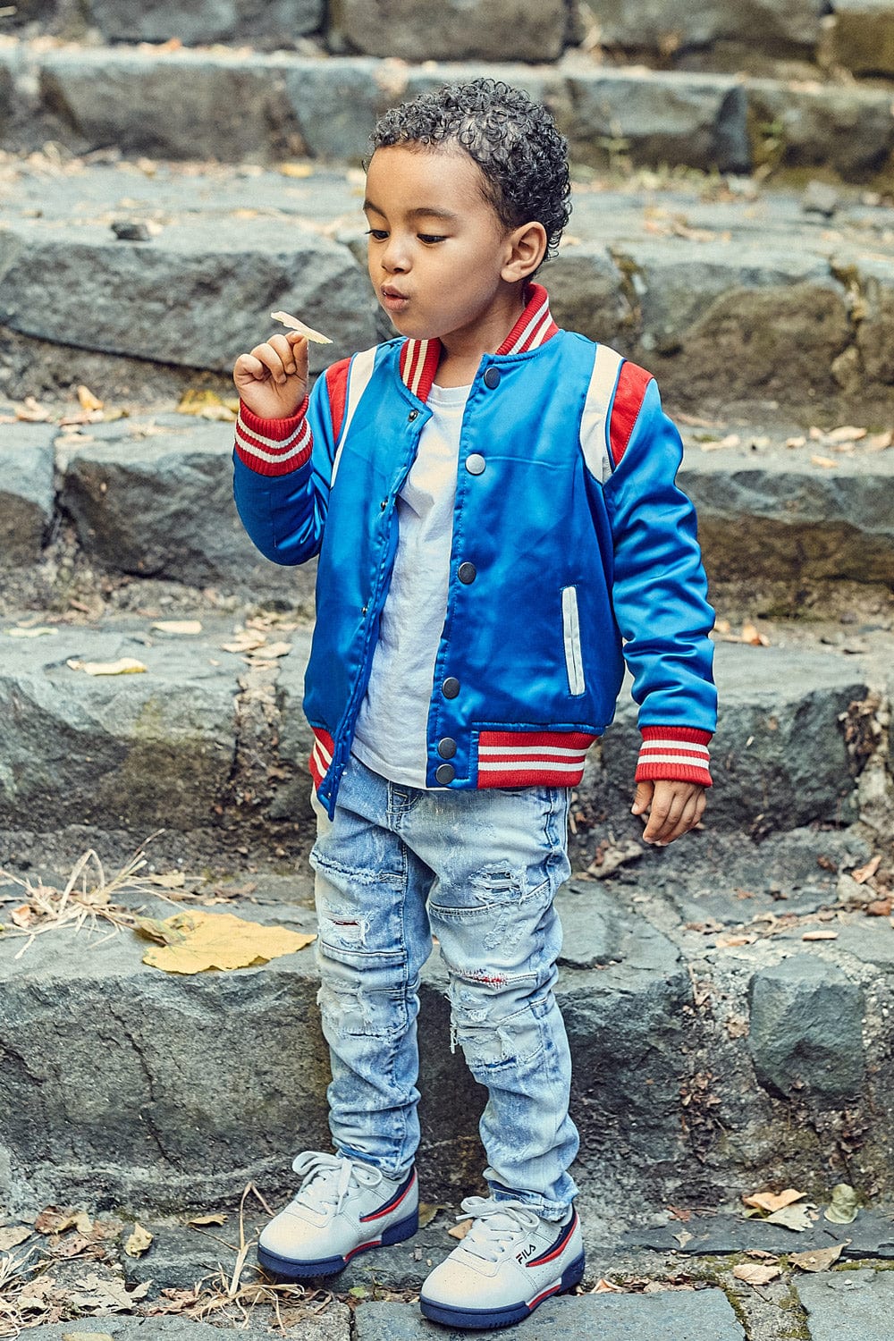 JC Kids Kids Geneva Satin Varsity Jacket Sample - Size 6 (Anniversary Auction)