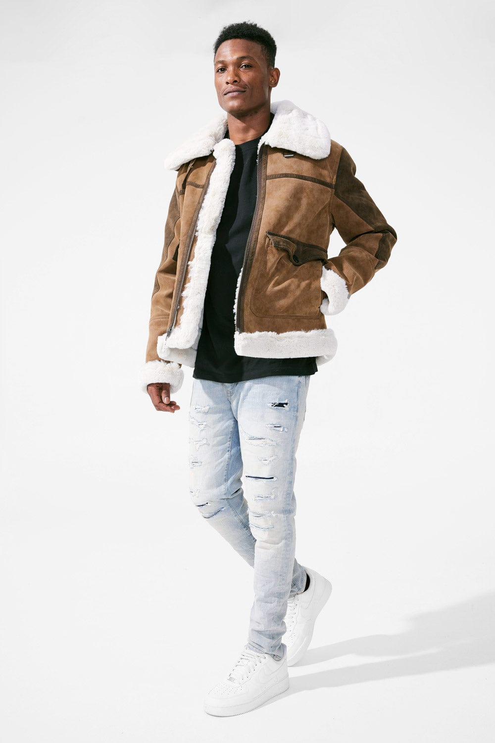 Jordan Craig Vienna Bomber Jacket (Brown)