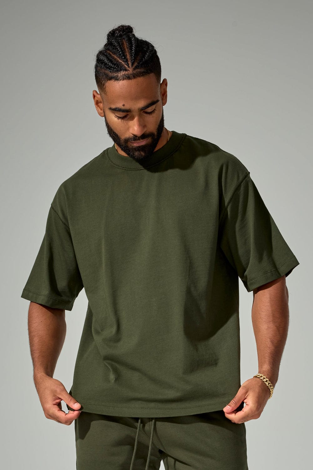 Jordan Craig Burbank Boxy T-Shirt Army Green / S