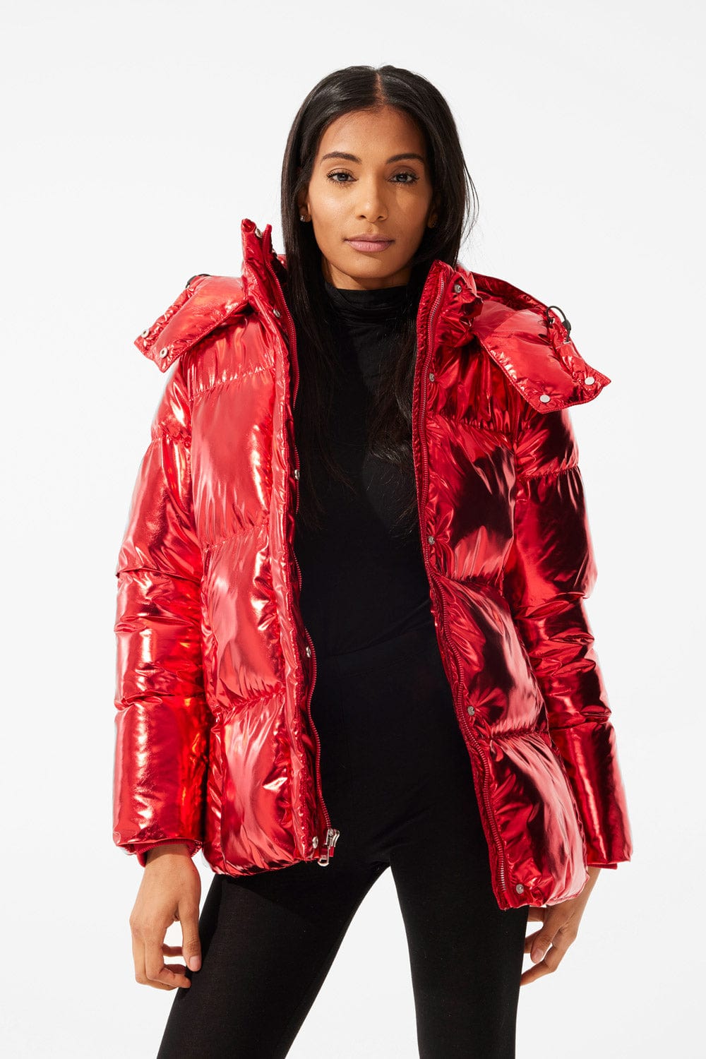 Jordan Craig Women's Toronto Bubble Jacket (Metallic Red) S / Metallic Red / AG02