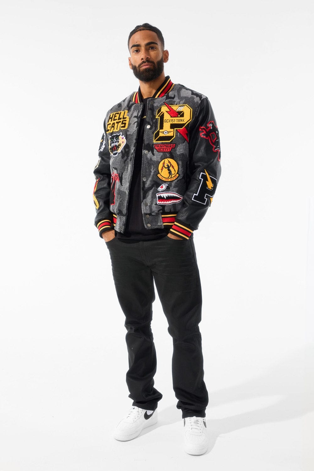 Jordan Craig Hellcat Varsity Jacket (Black Camo)