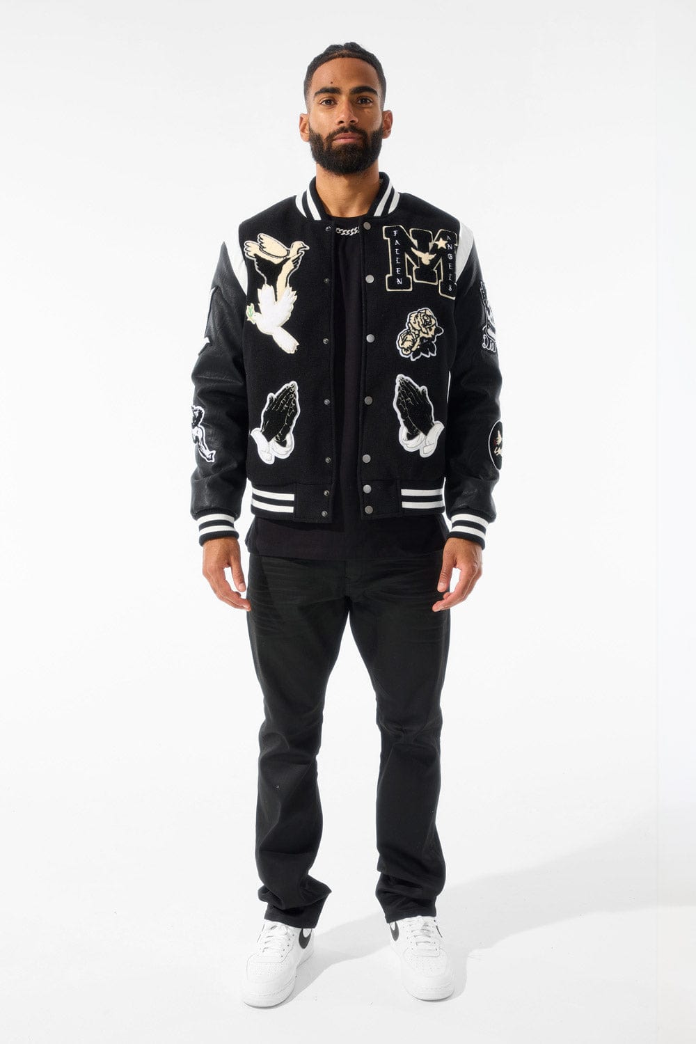 Jordan Craig Fallen Angels Varsity Jacket (Black)