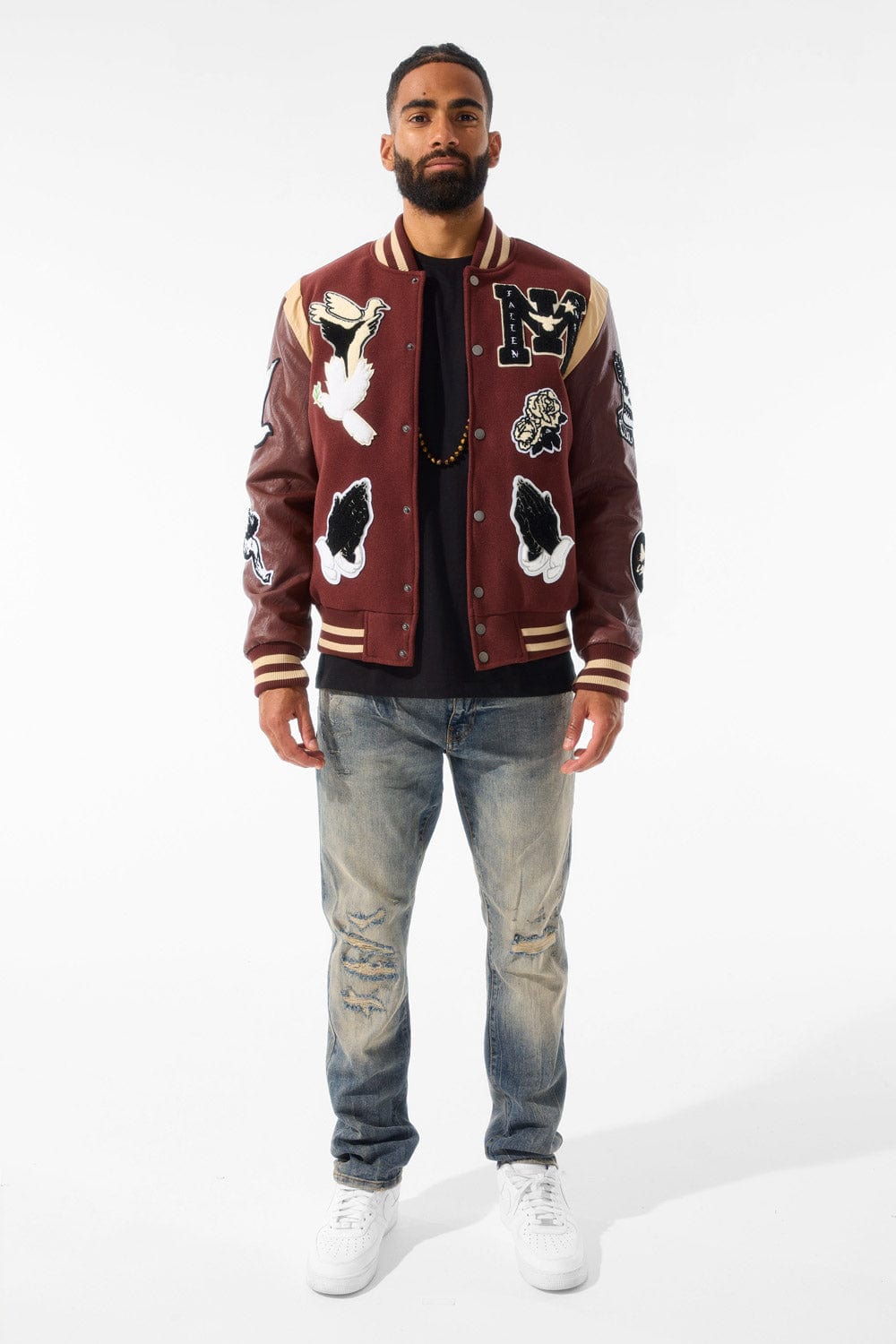 Jordan Craig Fallen Angels Varsity Jacket (Chocolate)