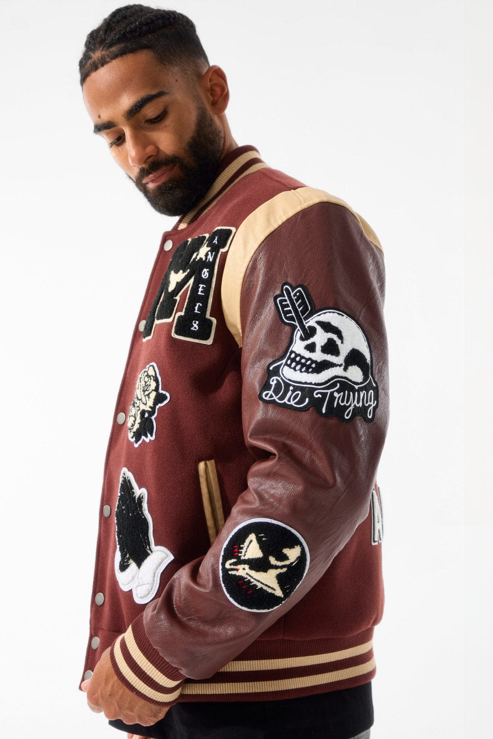 Jordan Craig Fallen Angels Varsity Jacket (Chocolate)