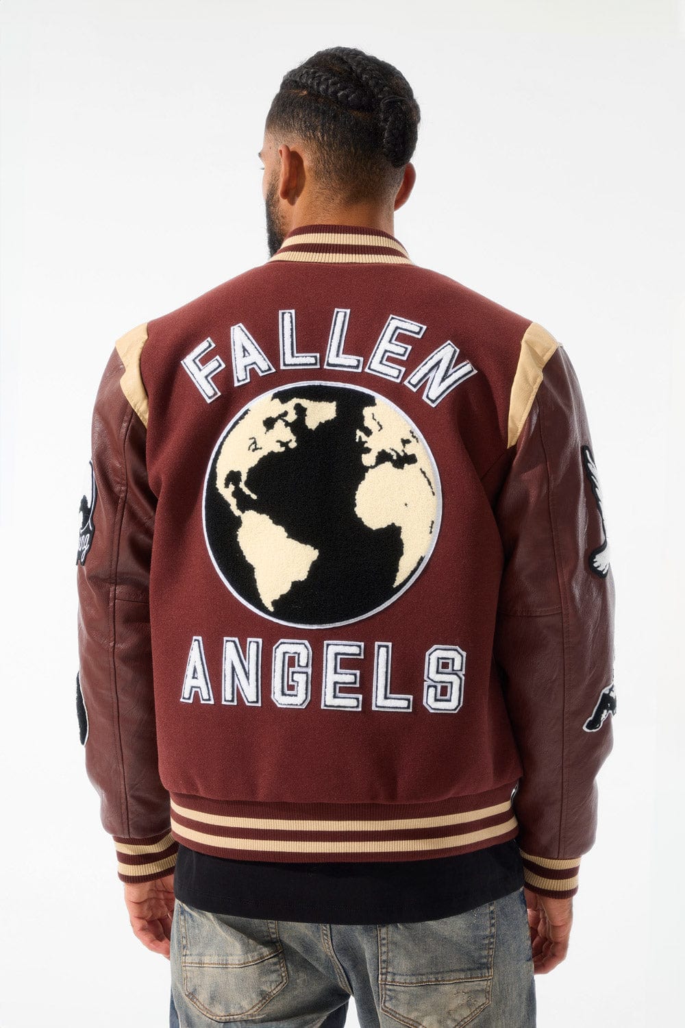 Jordan Craig Fallen Angels Varsity Jacket (Chocolate)