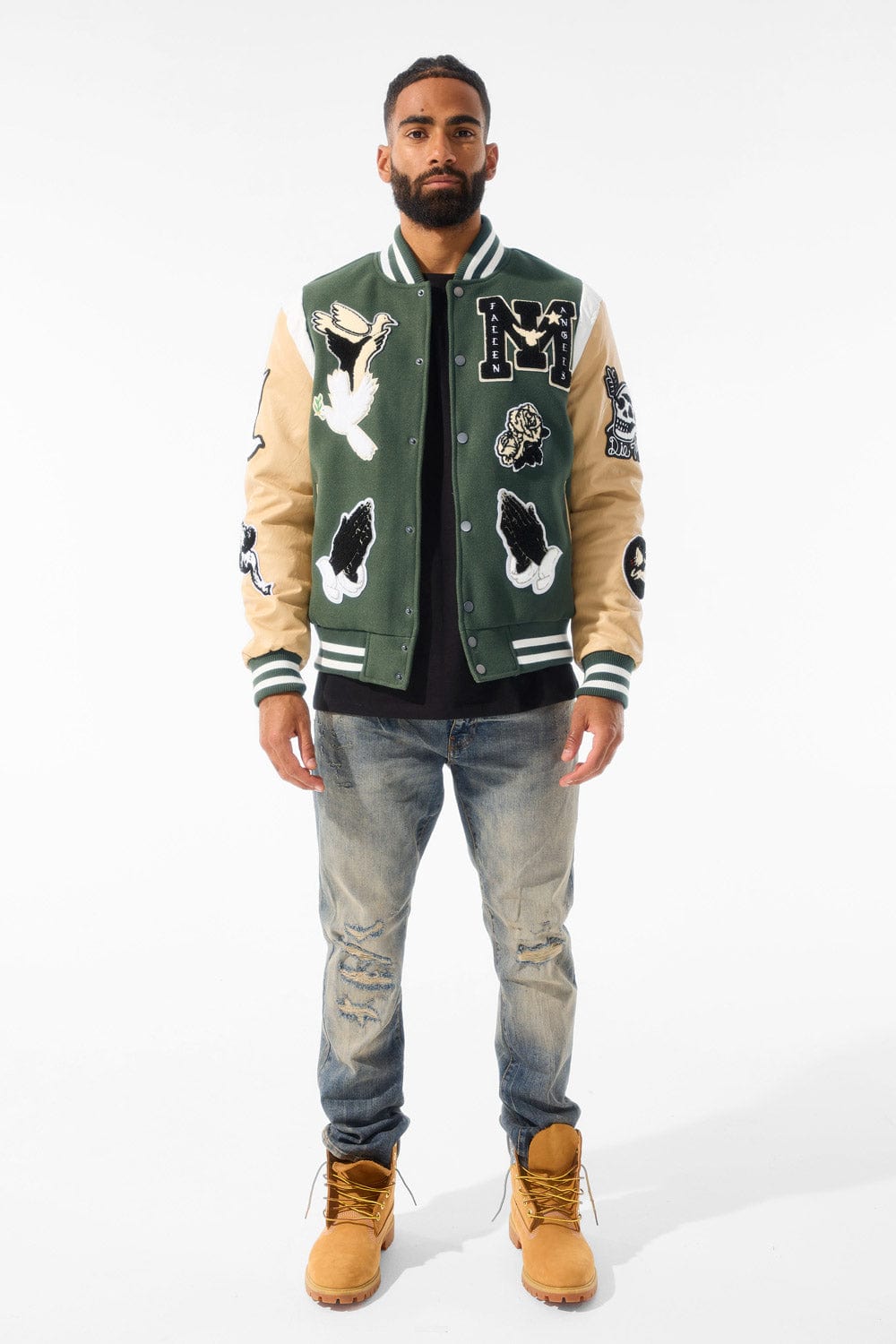 Jordan Craig Fallen Angels Varsity Jacket (Pine)