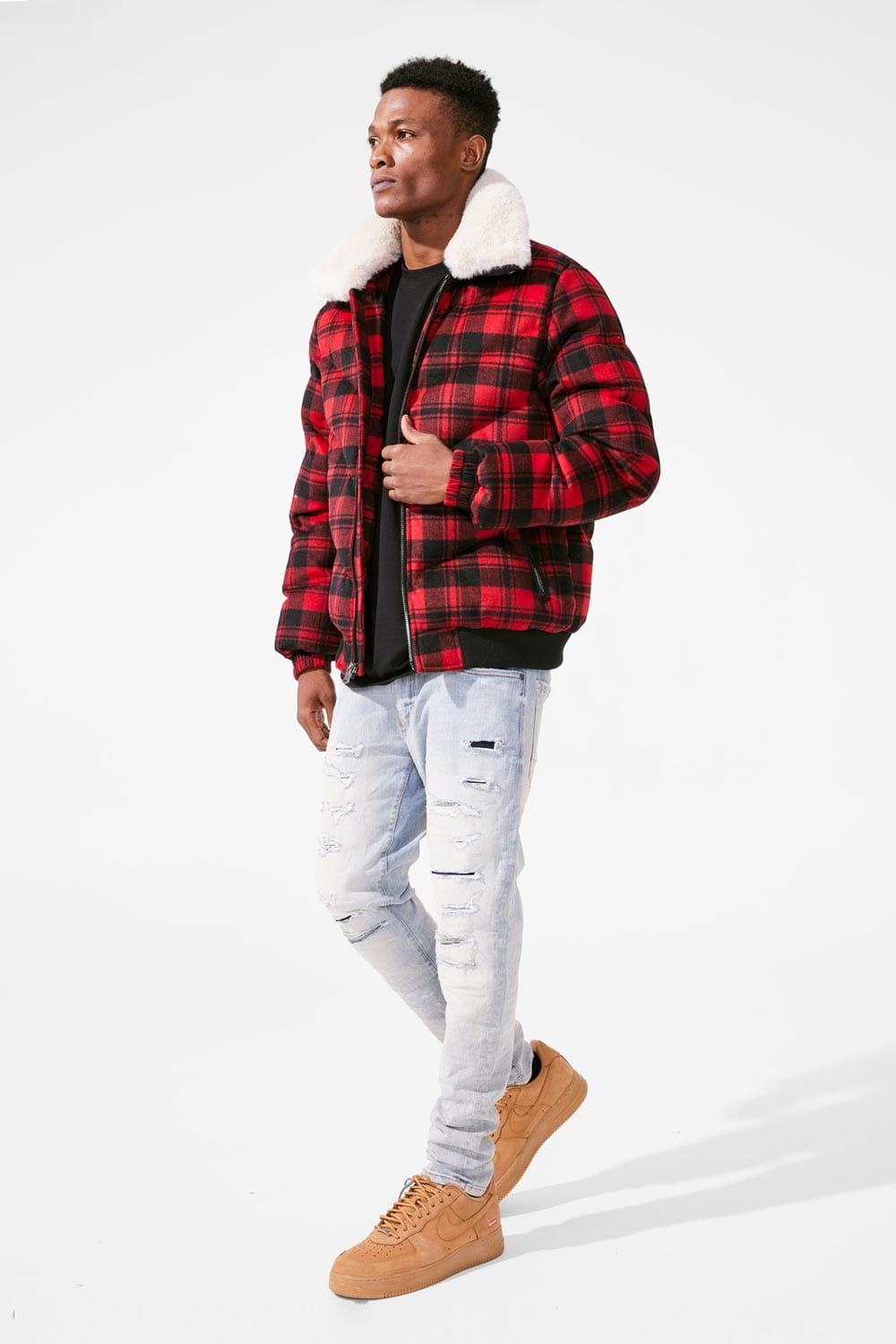 Buffalo plaid store jacket mens