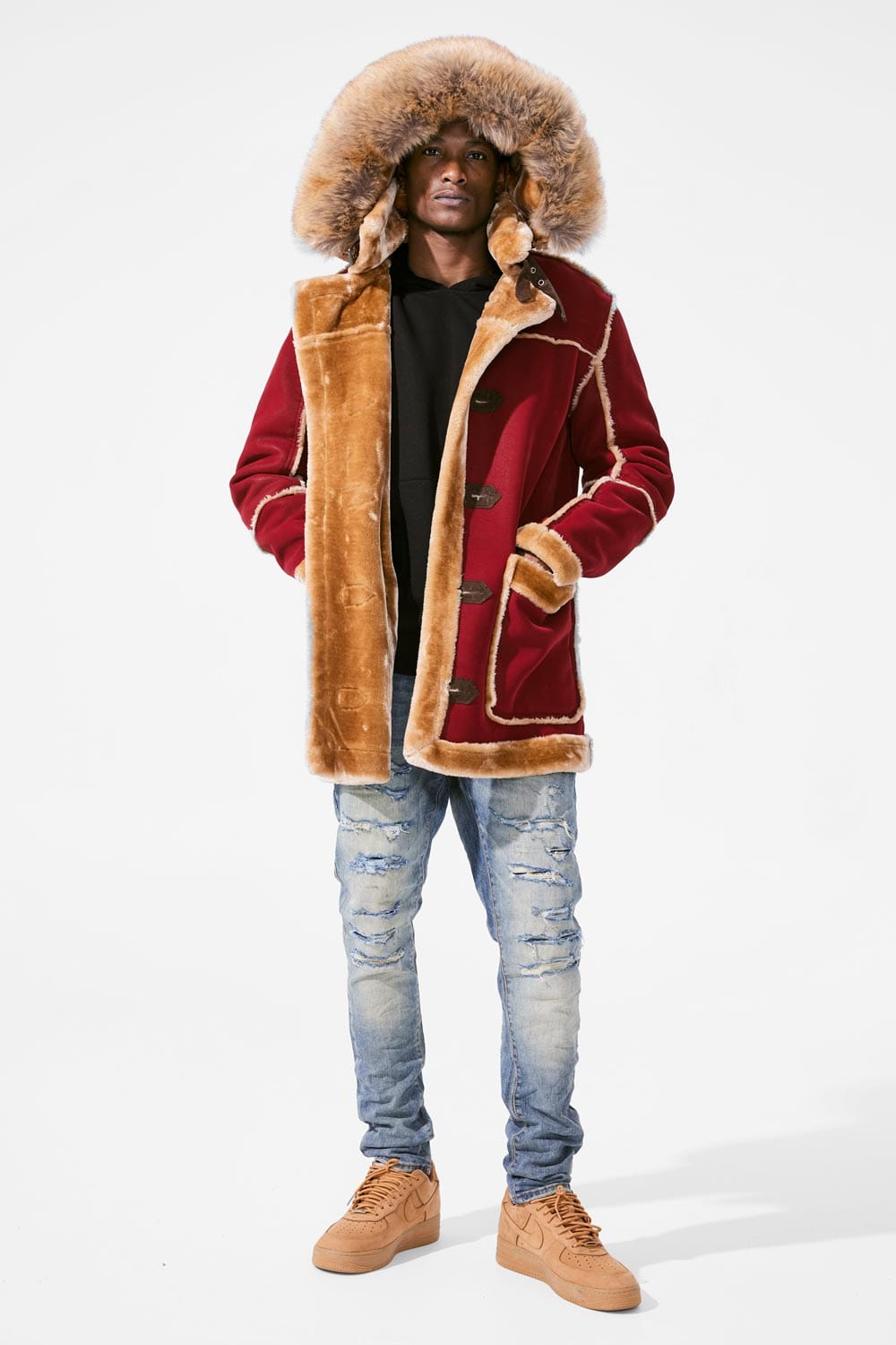 Denali Shearling Jacket (Burgundy) – Jordan Craig