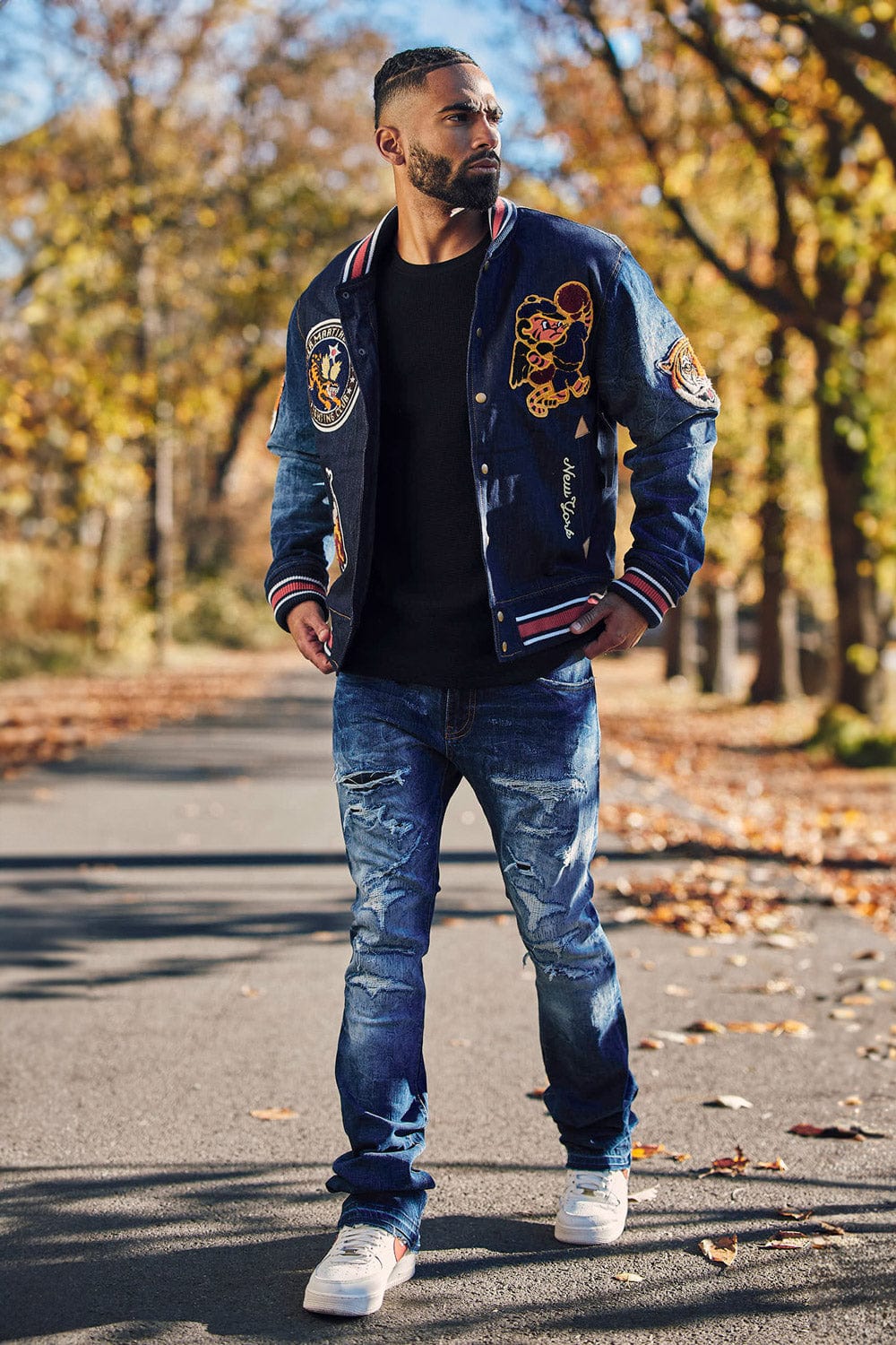 Tiger denim jacket sale