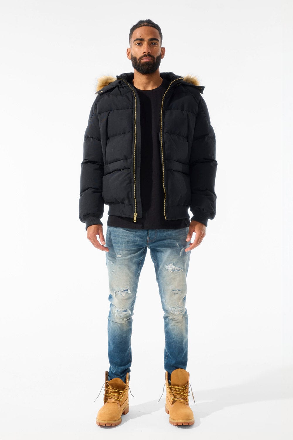 Jordan Craig Cross Bay Bomber Jacket (Black)