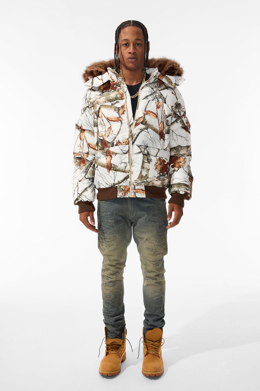 Jordan Craig Cross Bay Bomber Jacket (Snow Camo)