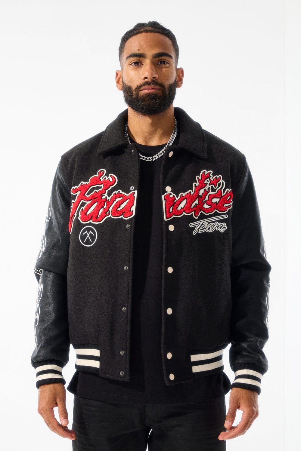 Jordan Craig Paradise Tour Varsity Jacket (Black)