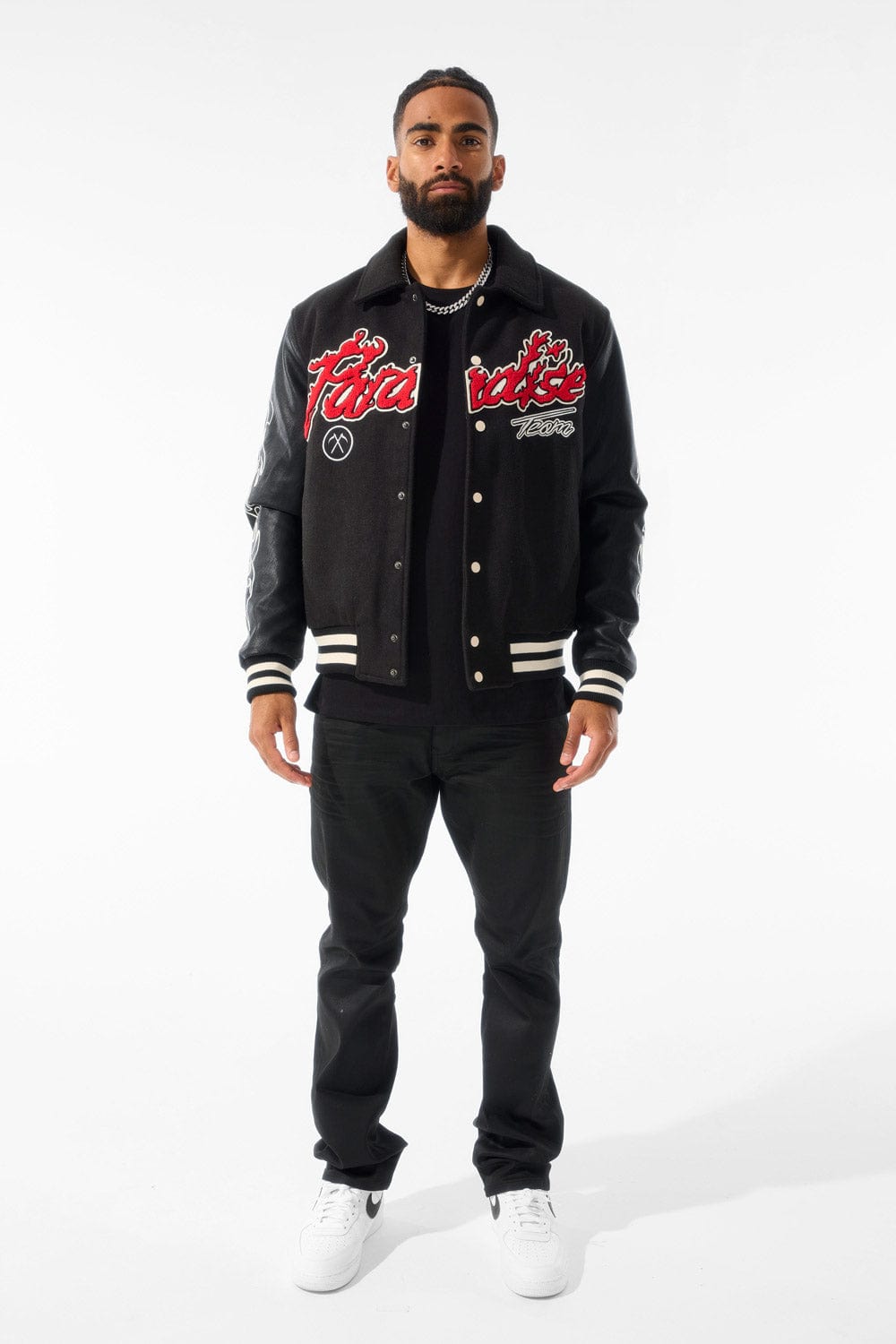 Jordan Craig Paradise Tour Varsity Jacket (Black)