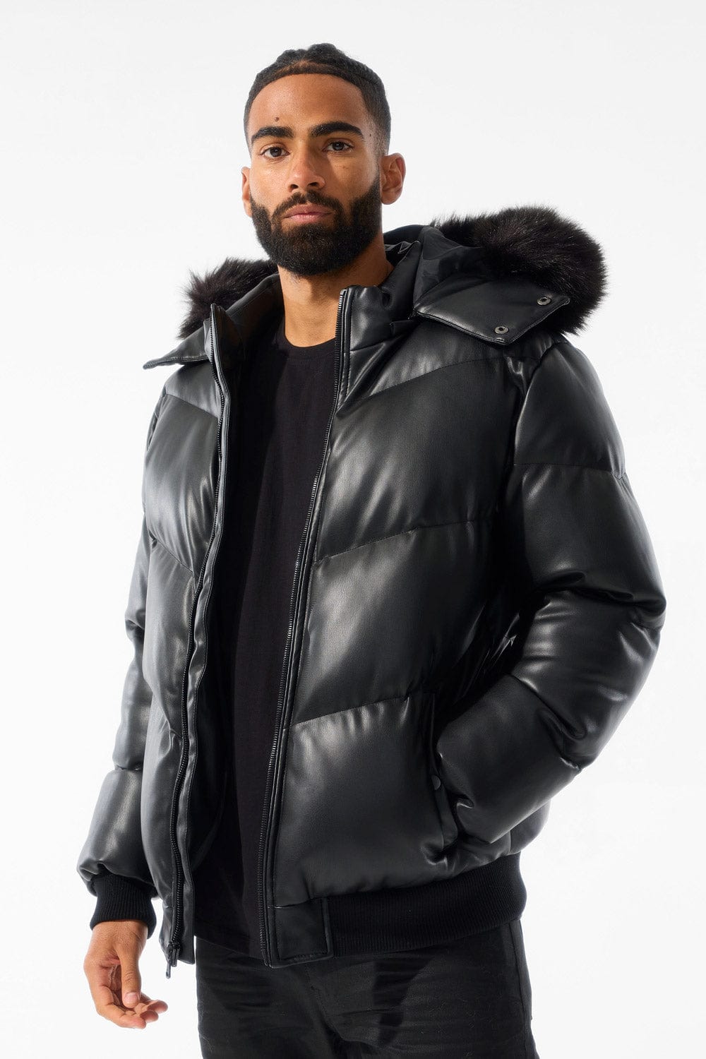 Jordan Craig Thriller Puffer Jacket (Black)