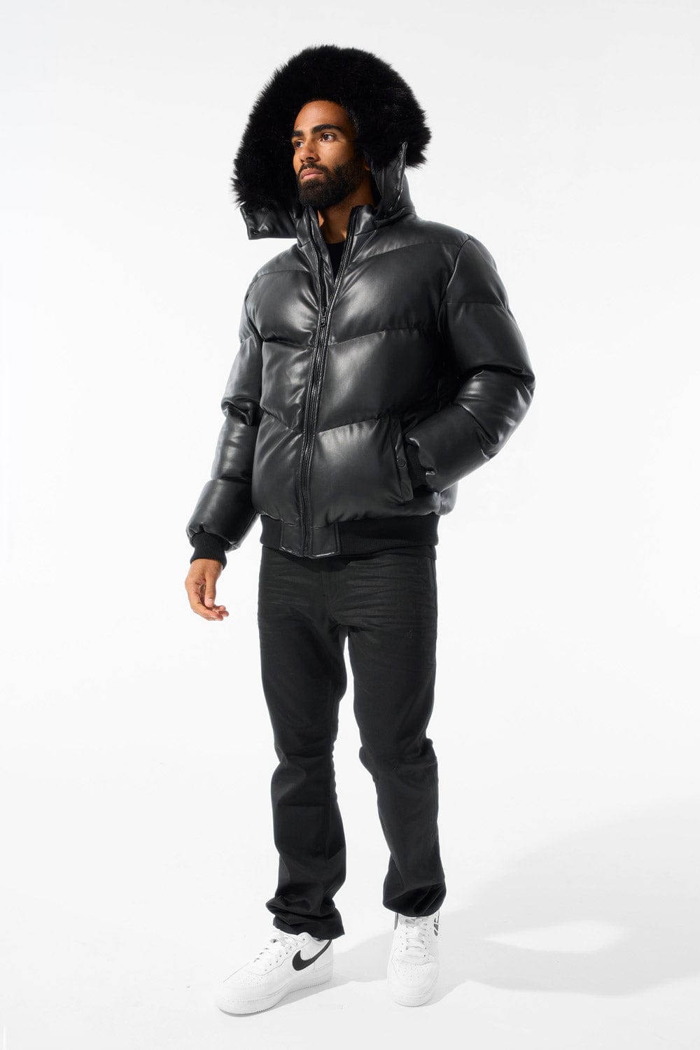 Jordan Craig Thriller Puffer Jacket (Black)