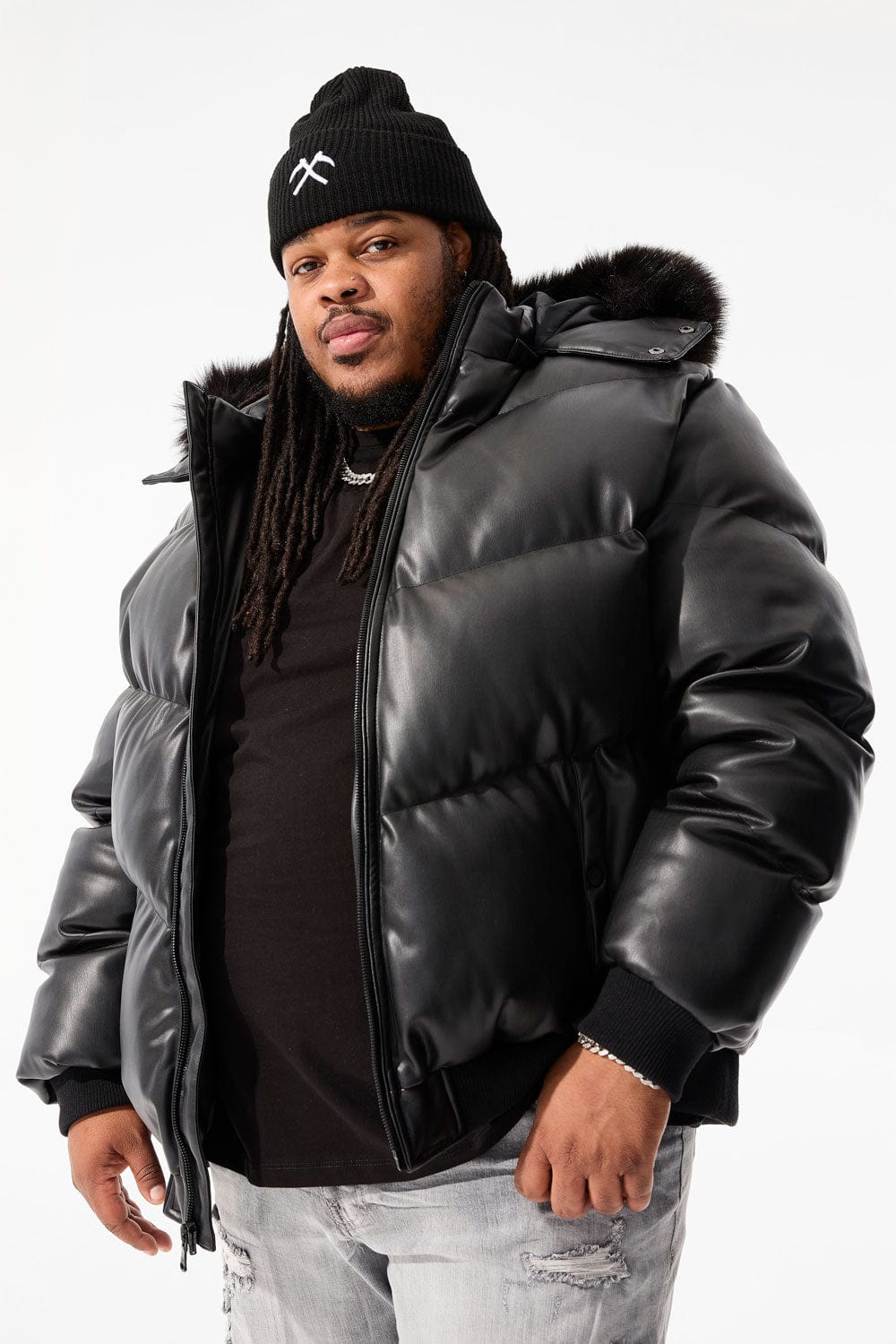 Big Men s Thriller Bubble Jacket Black