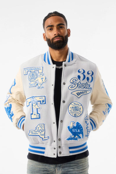 Jordan Craig All American Varsity Jacket (Stone) S / Stone