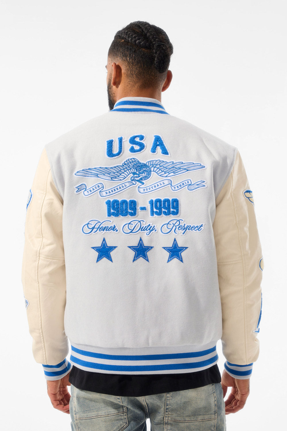 All American Varsity Jacket (Stone)