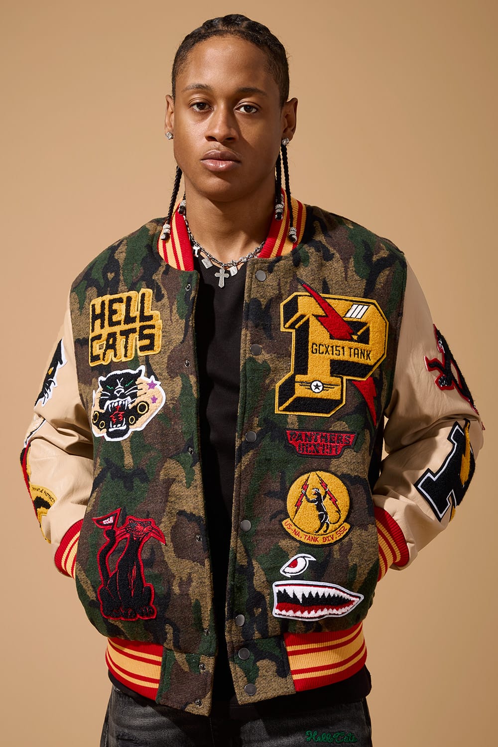 Jordan Craig Hellcat Varsity Jacket (Vintage Camo) S / Vintage Camo