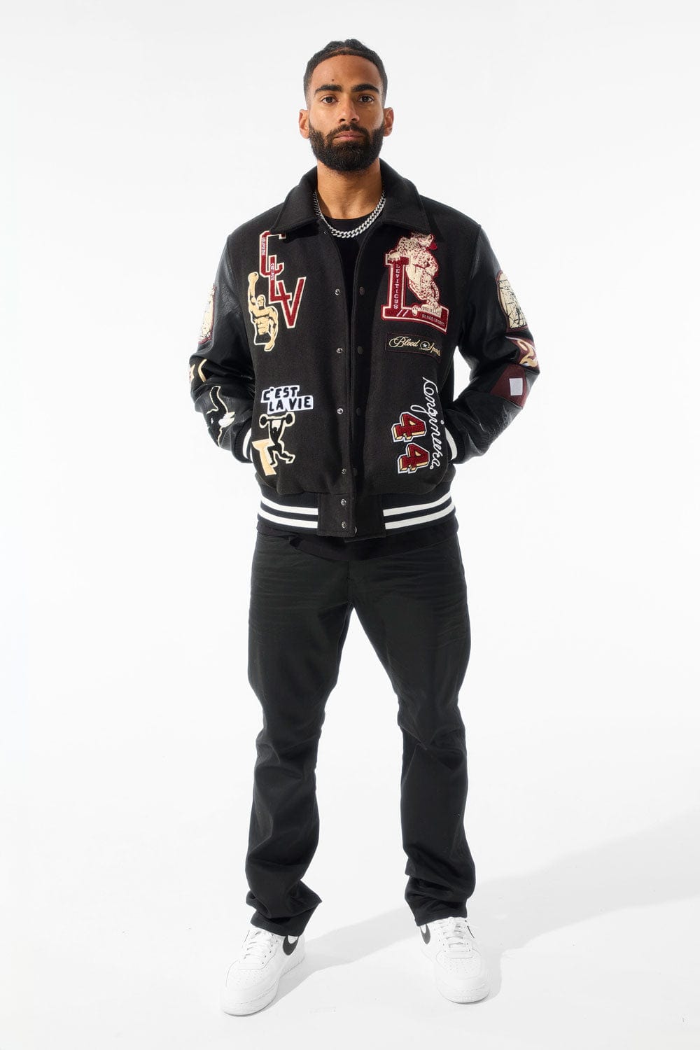 Jordan Craig Carpe Diem Varsity Jacket (Black)