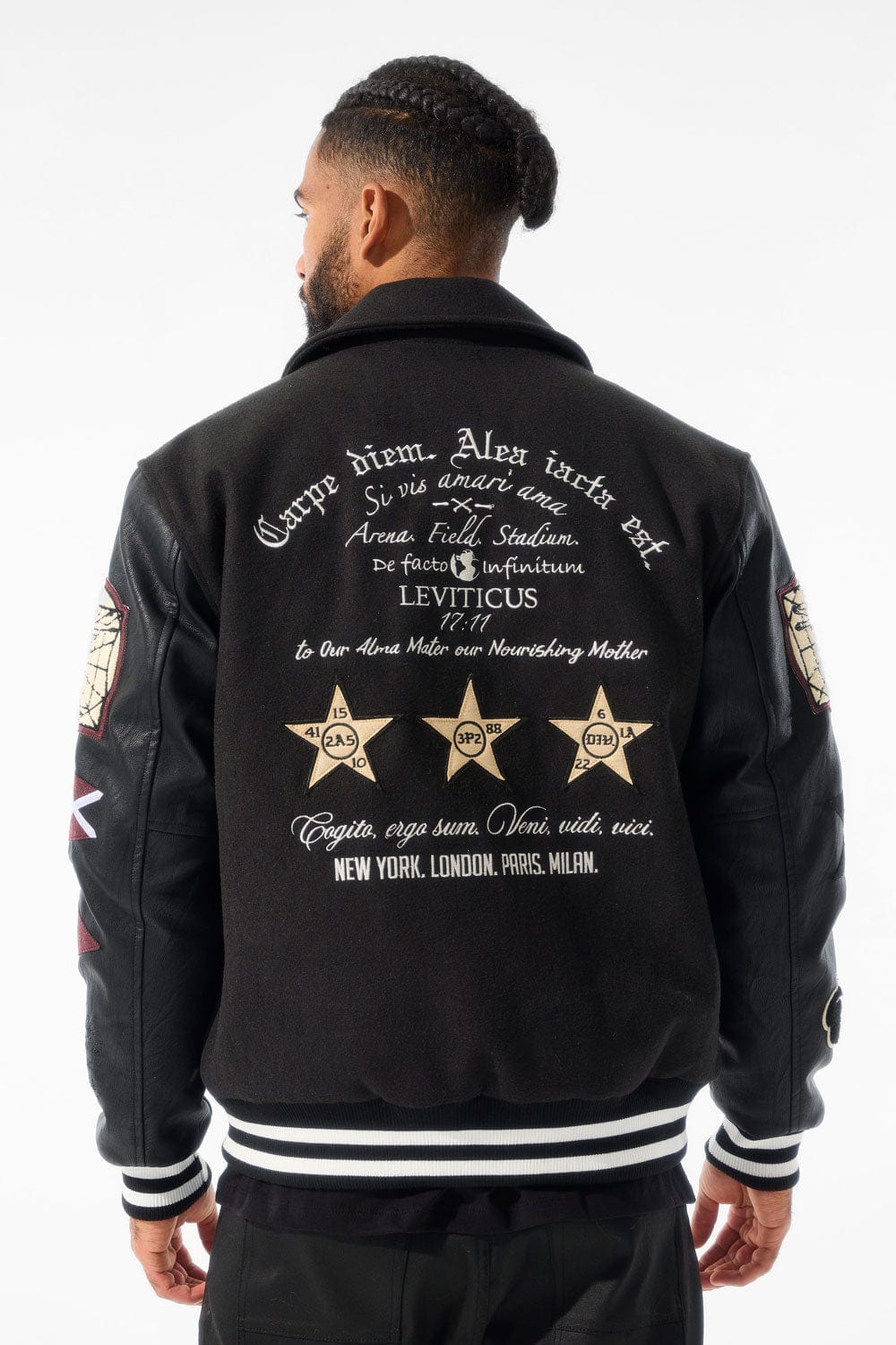 Jordan Craig Carpe Diem Varsity Jacket (Black)