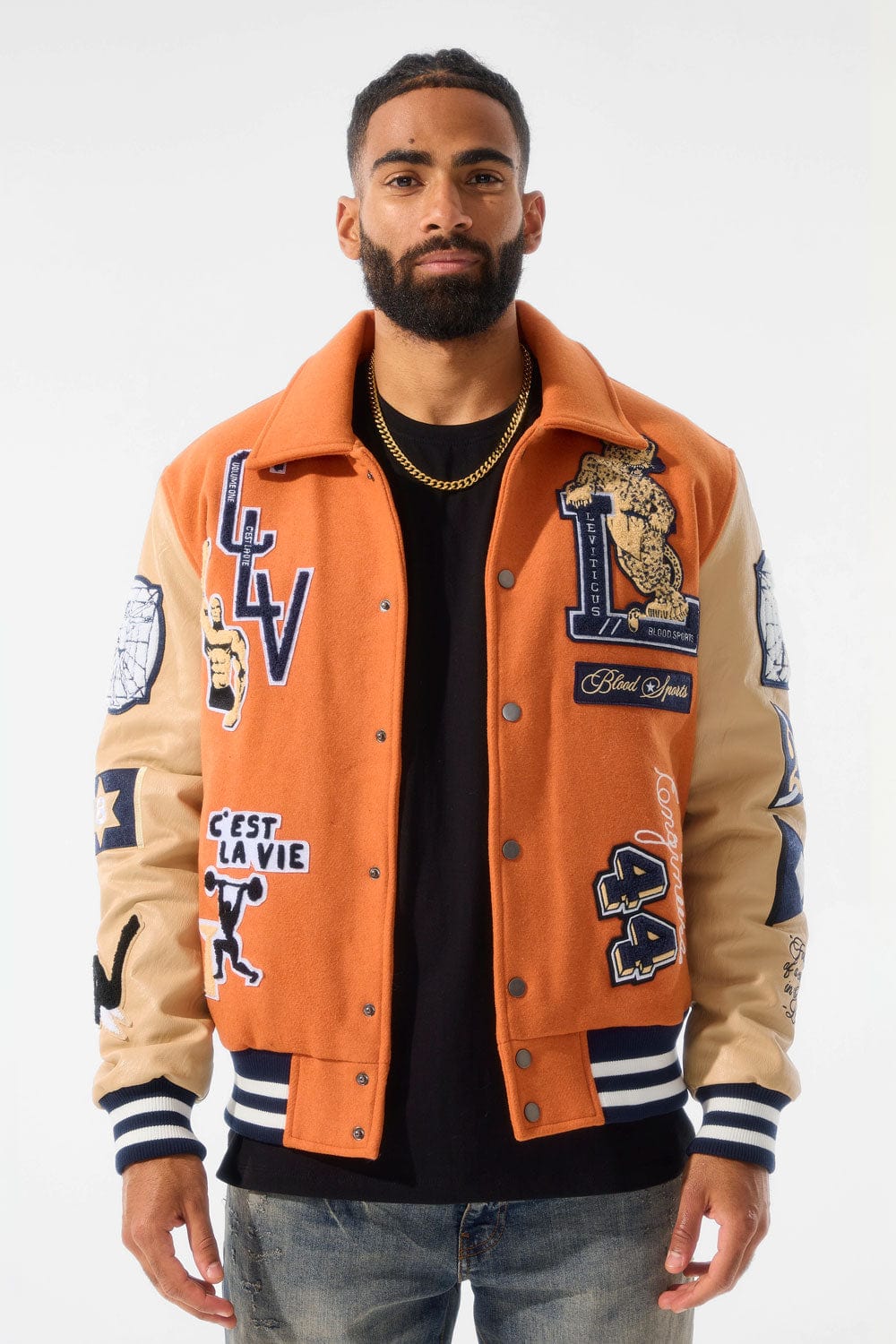 Jordan Craig Carpe Diem Varsity Jacket (Burnt Orange) S / Burnt Orange