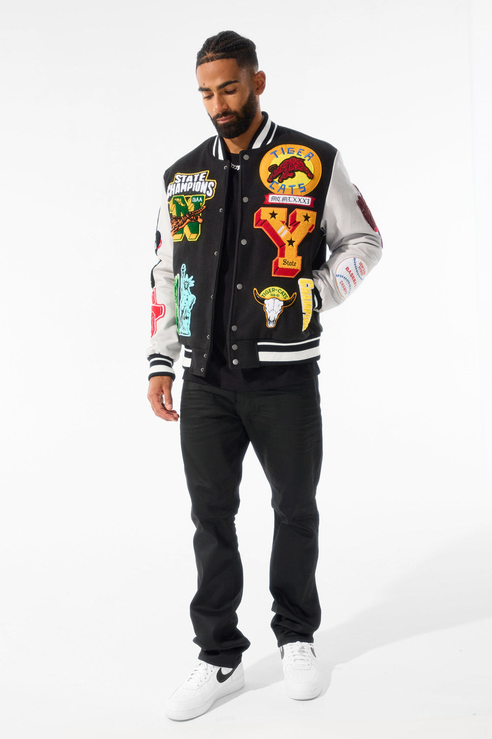 Empire City Varsity Jacket (Black)