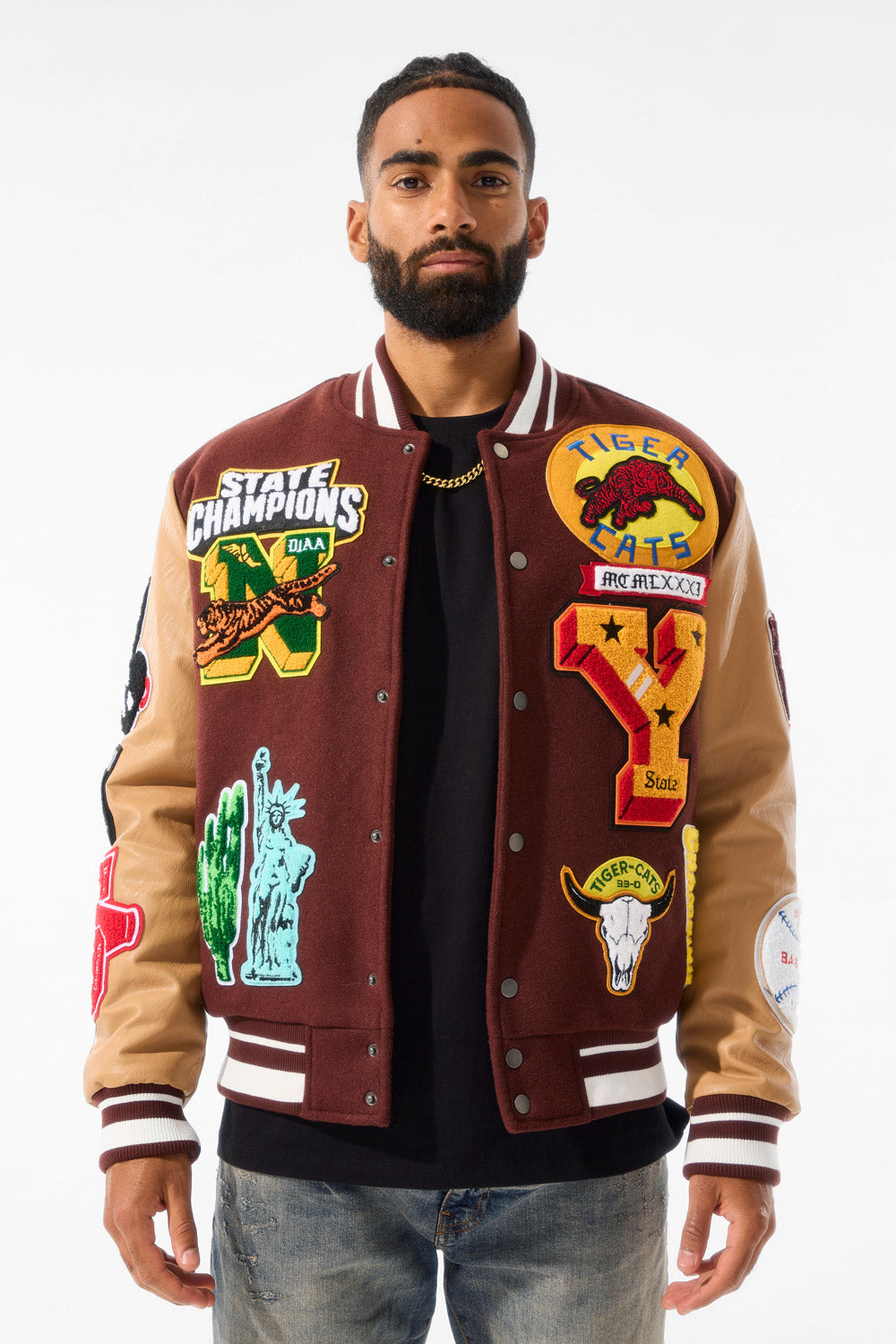 Jordan Craig Empire City Varsity Jacket (Ruby) S / Ruby