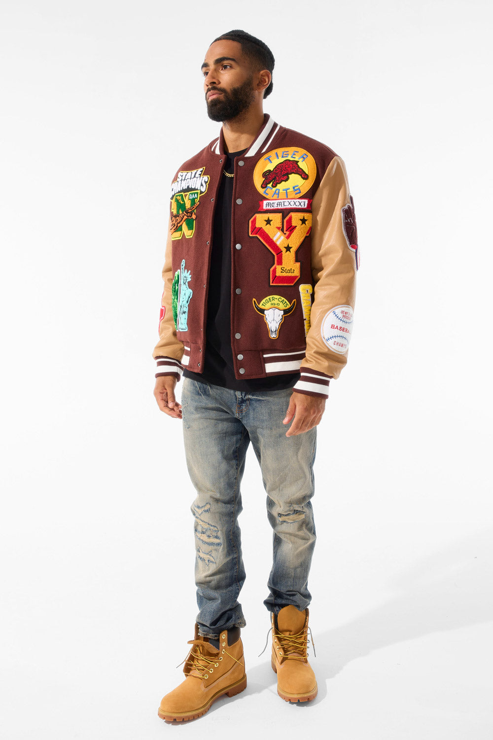 Empire City Varsity Jacket (Ruby)