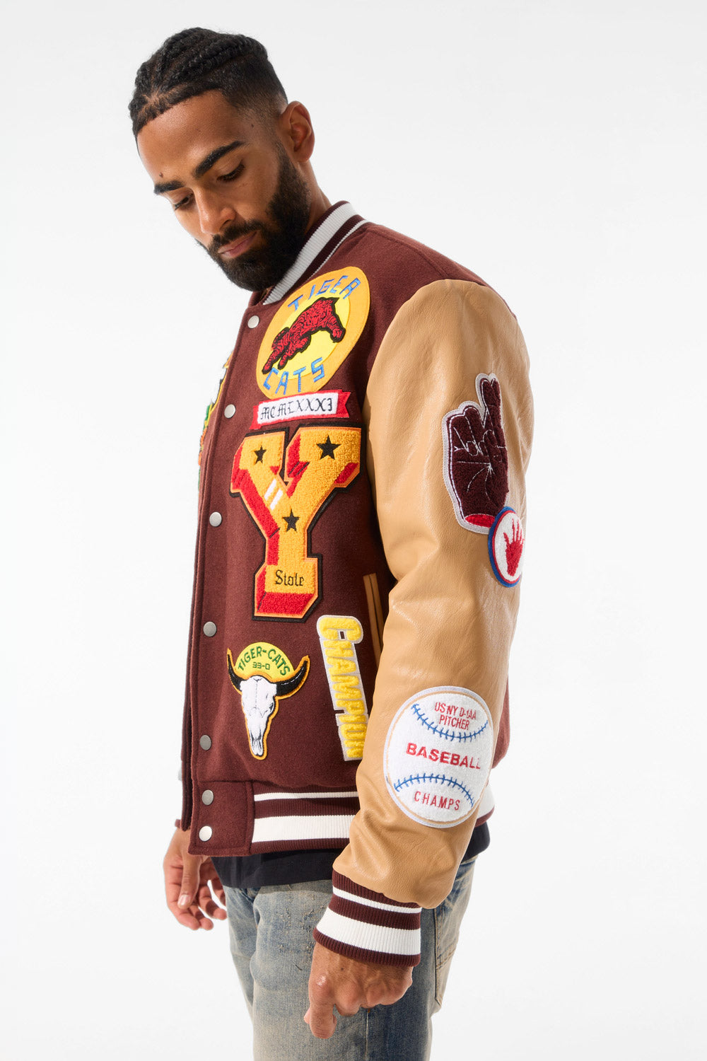 Empire City Varsity Jacket (Ruby)