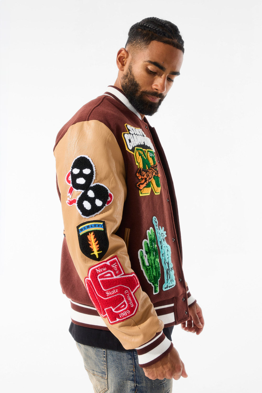 Empire City Varsity Jacket (Ruby)