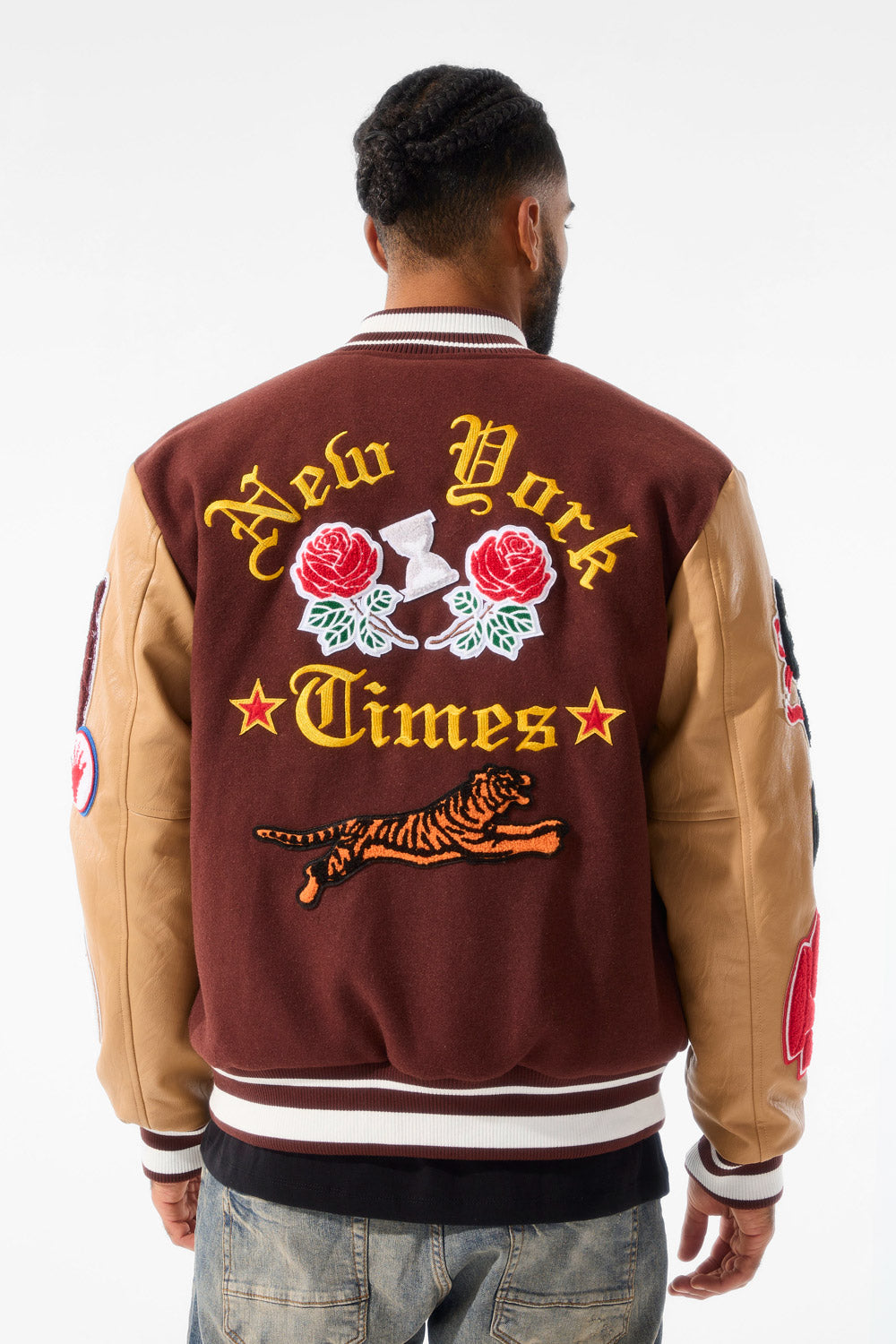 Empire City Varsity Jacket (Ruby)