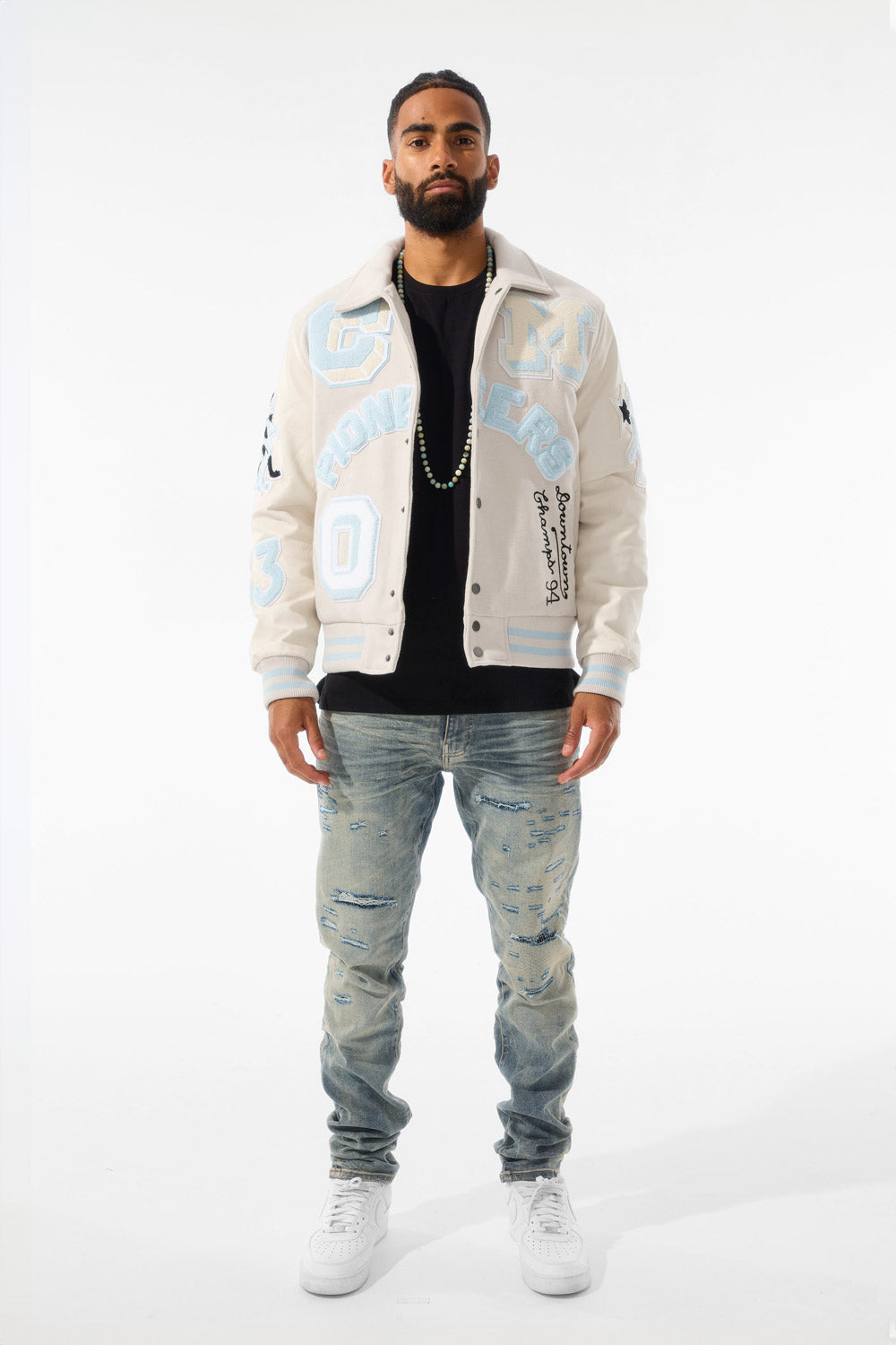 Pioneers Varsity Jacket (Cream)