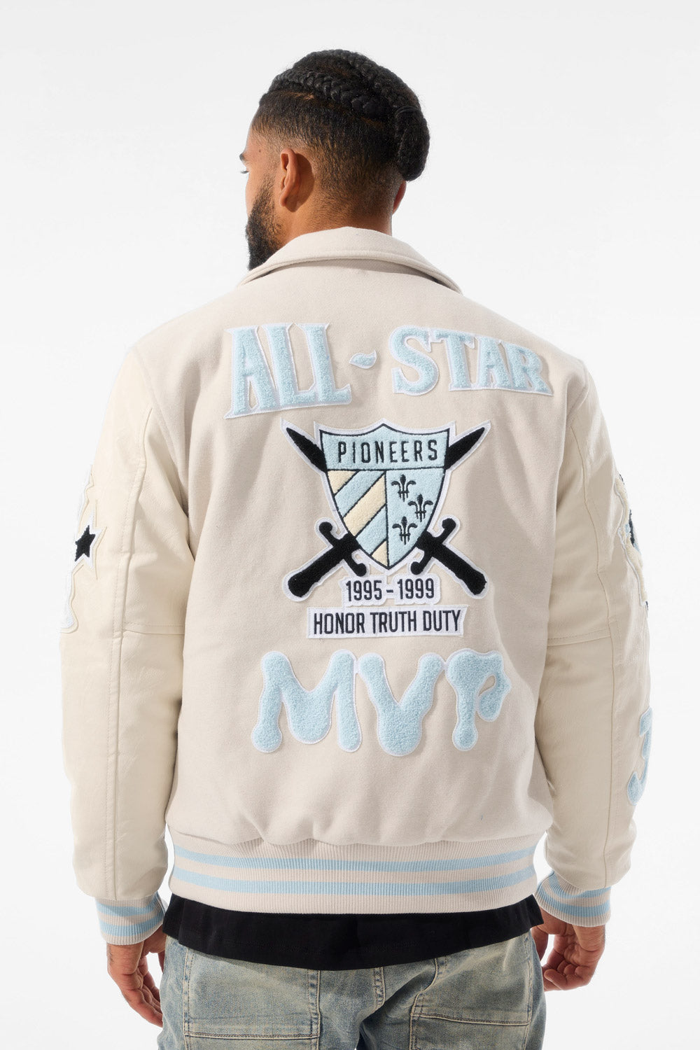 Pioneers Varsity Jacket (Cream)