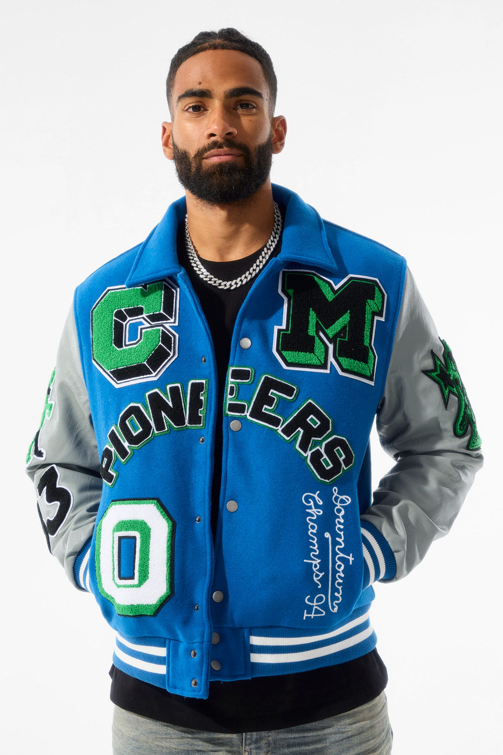 Jordan Craig Pioneers Varsity Jacket (Royal) S / Royal