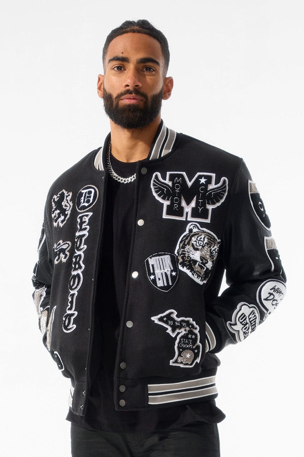 Jordan Craig Motown Varsity Jacket (Black Shadow) S / Black Shadow