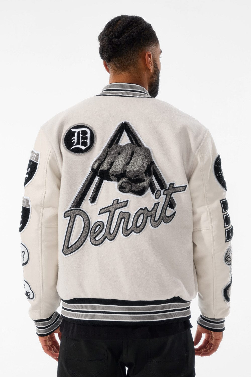 Jordan Craig Motown Varsity Jacket (Cream)